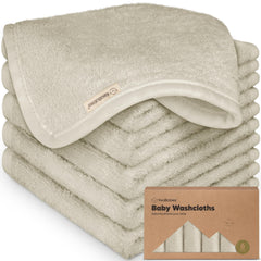 KeaBabies 6-pack stone washcloths offer soft, safe cleansing for newborns.