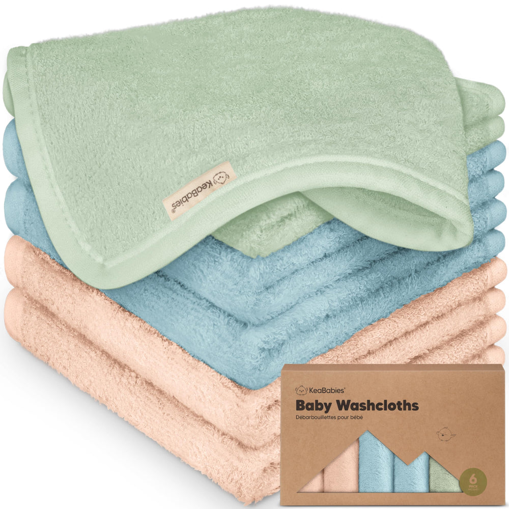 KeaBabies washcloths offer a soft absorbent touch for bath time.