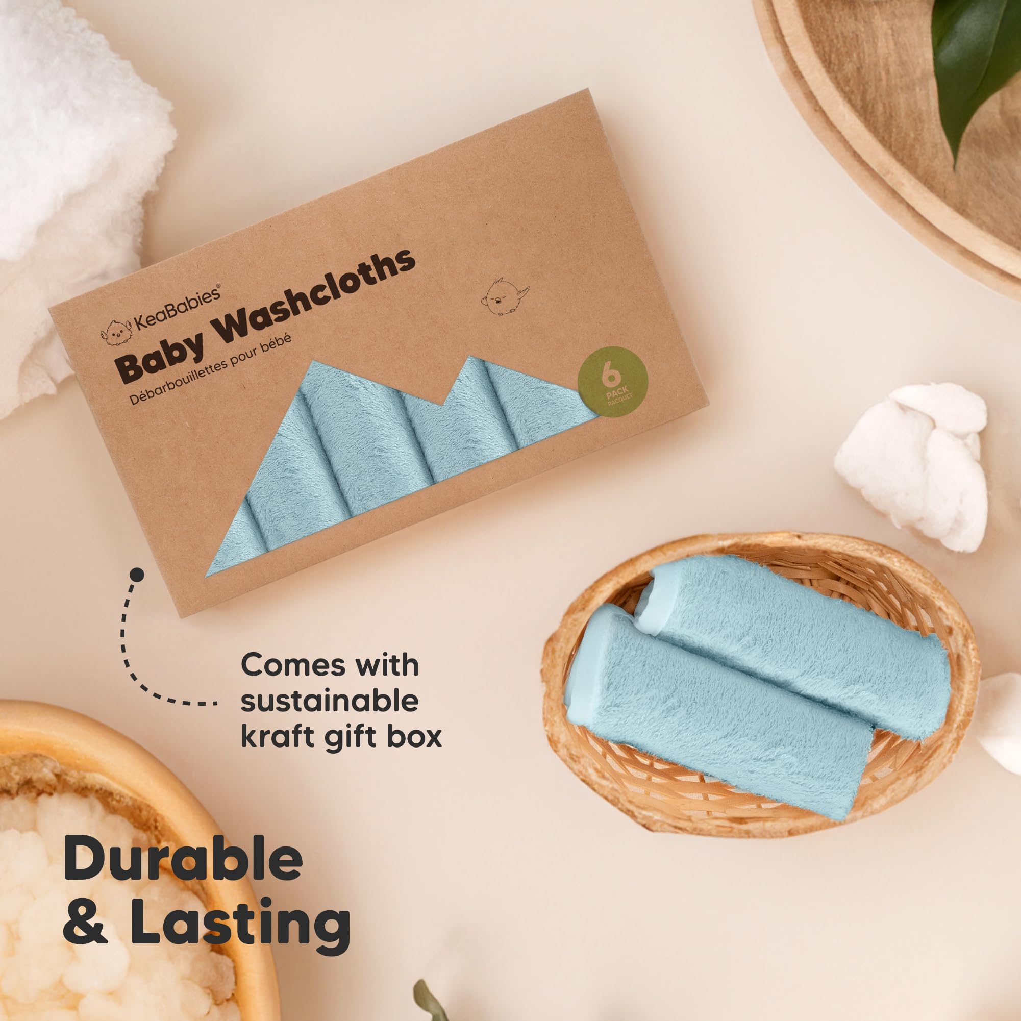 KeaBabies baby washcloths versatile use as newborn towels.