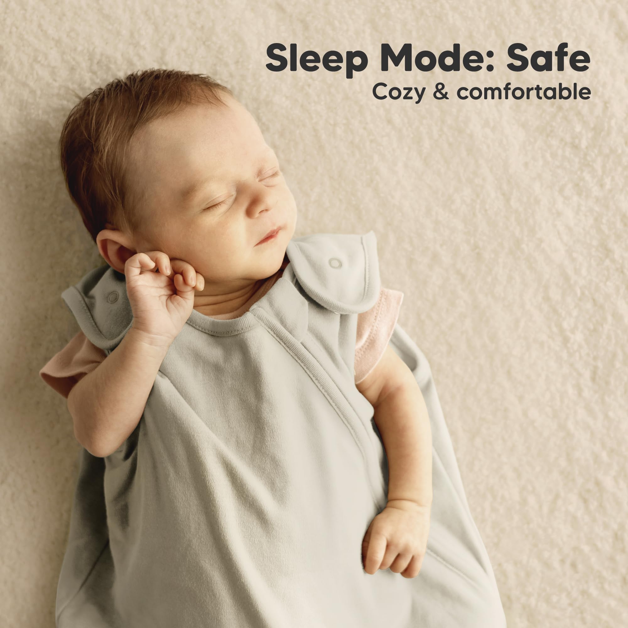 KeaBabies baby wearing sleep sack in crib scene for cozy sleep