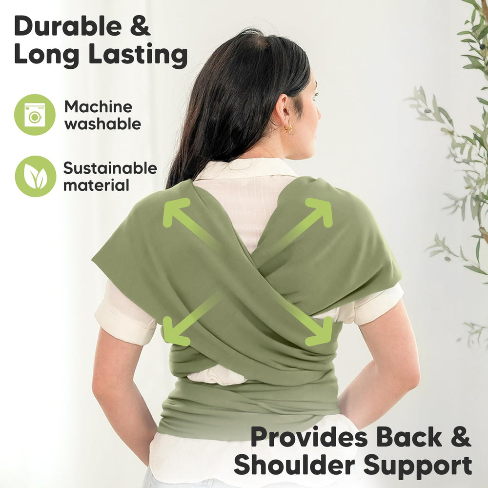 KeaBabies Baby Wrap Carrier demonstrates hands-free bonding during activities.