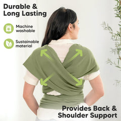 KeaBabies Baby Wrap Carrier demonstrates hands-free bonding during activities.