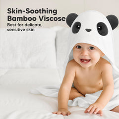 KeaBabies bamboo towel close-up demonstrates three-times faster absorbency for quick drying.