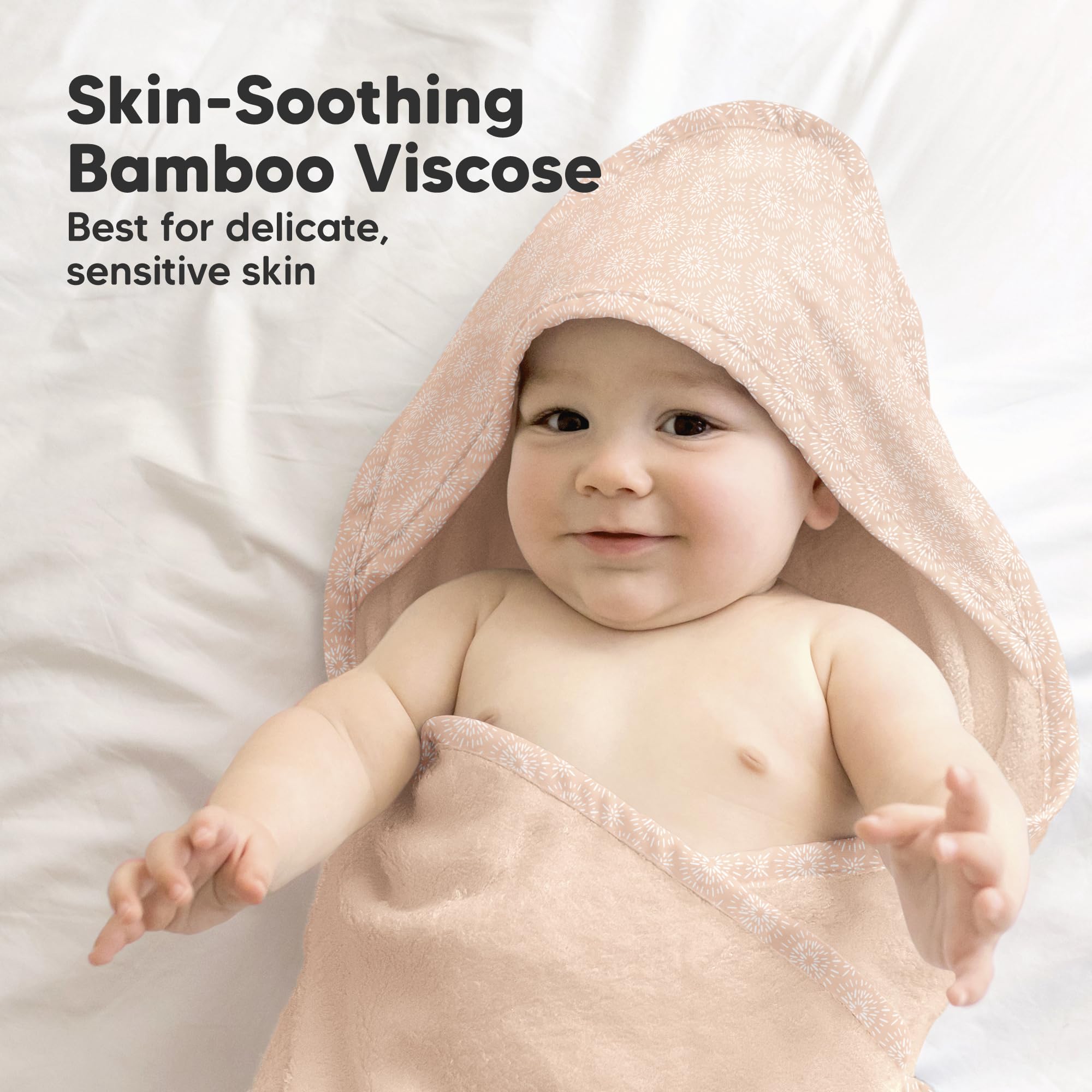 KeaBabies bamboo viscose absorbency test closeup highlights quick-dry performance.