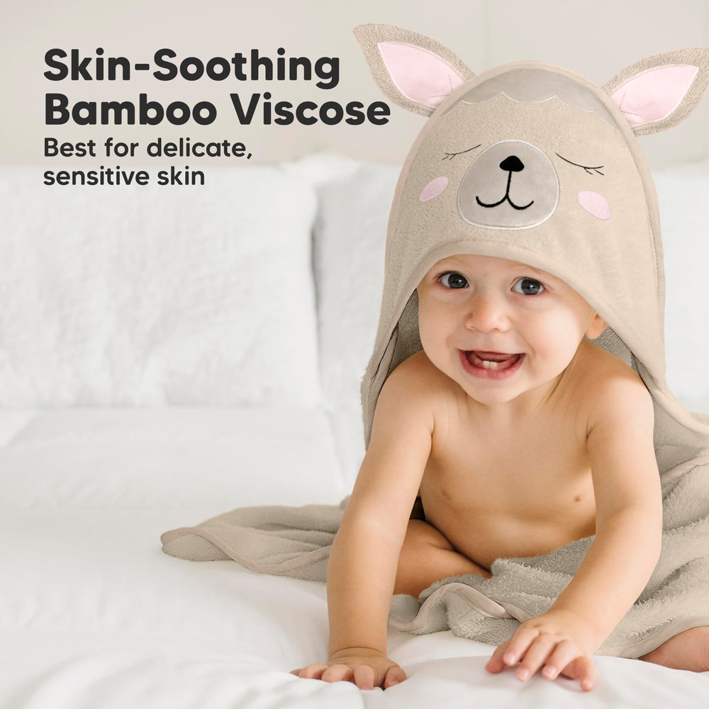 KeaBabies bamboo viscose towel close-up highlighting soft, absorbent fibers