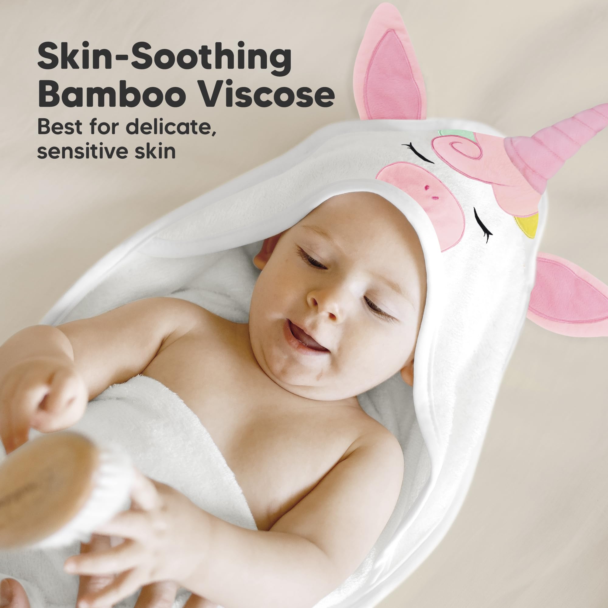 KeaBabies bamboo viscose absorbency image highlights three-times faster drying.