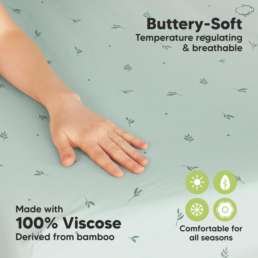 KeaBabies bamboo-viscose-breathable-fabric closeup highlights airy, year-round comfort.