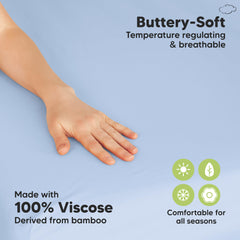 KeaBabies bamboo viscose breathable fabric keeps baby comfortable year-round.