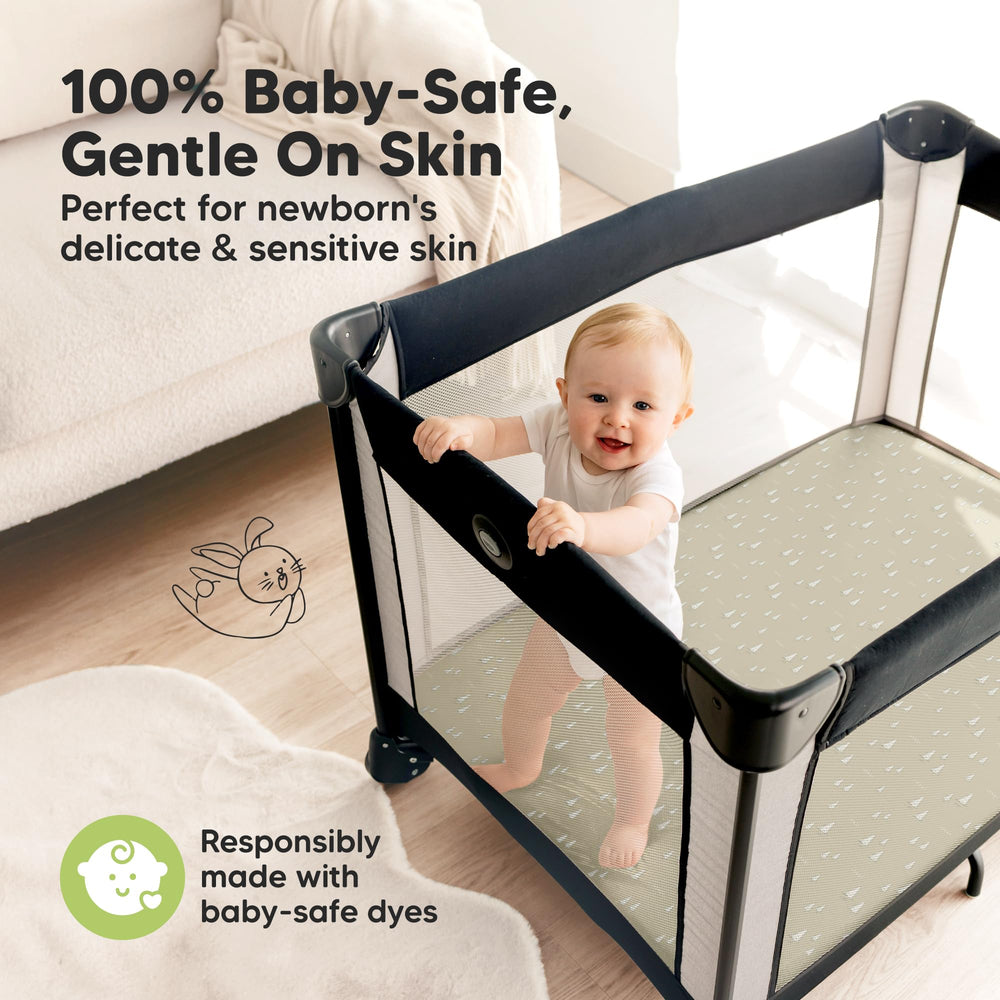 KeaBabies bamboo viscose breathable sheet for nap time and playtime