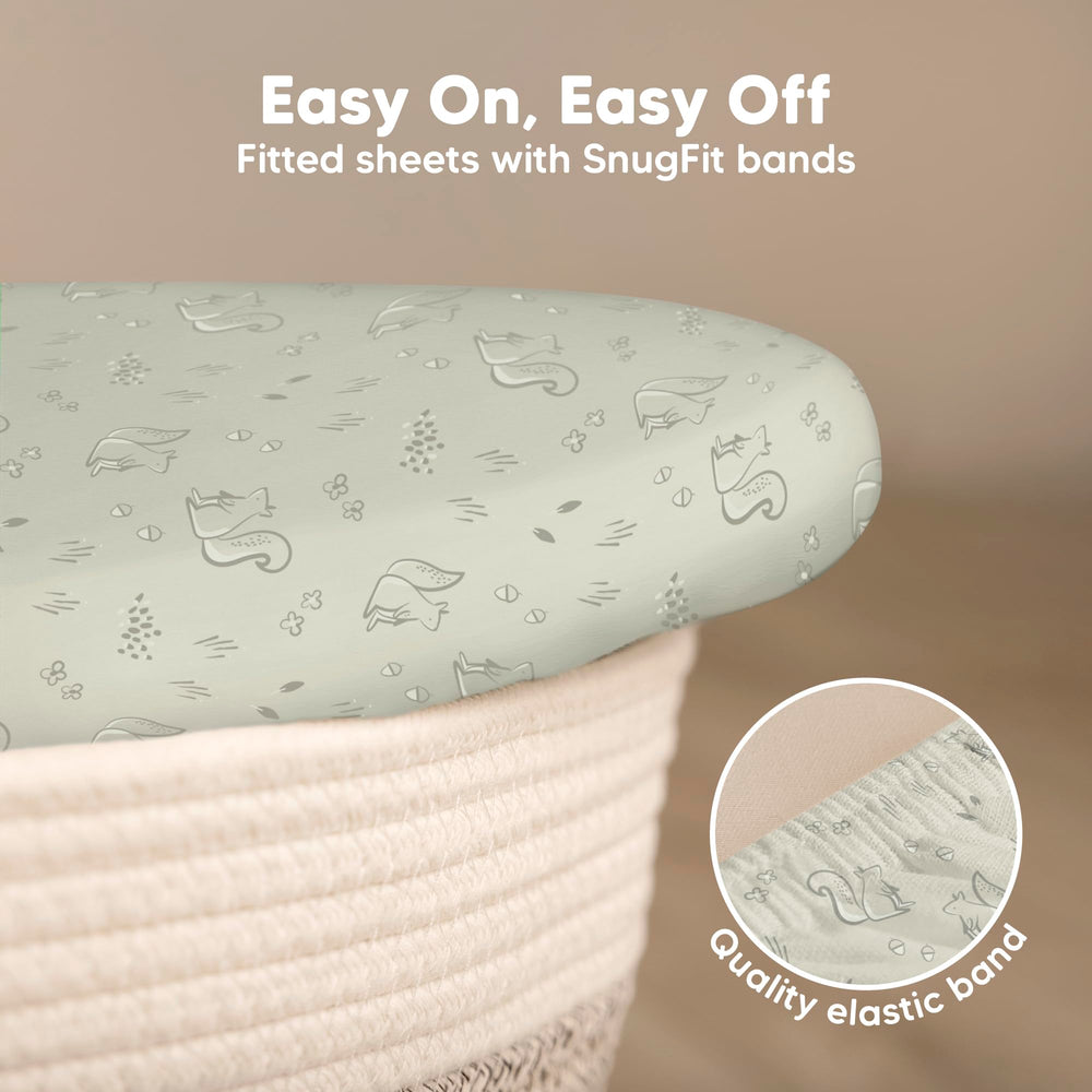 KeaBabies bamboo-viscose fabric stays breathable for baby comfort.