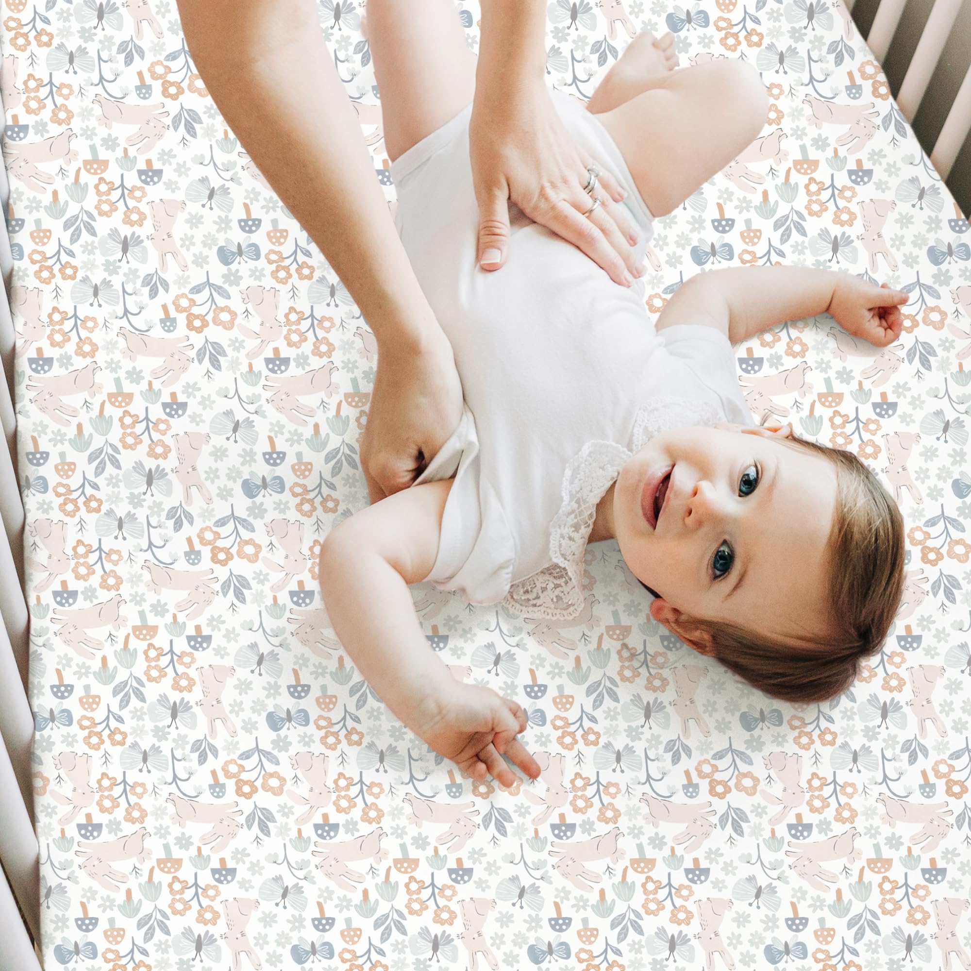 KeaBabies viscose bamboo fabric close-up highlights breathable texture for baby comfort.