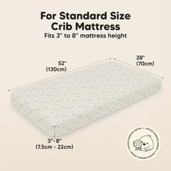 KeaBabies bamboo viscose softness shown as breathable baby bedding for nap time.