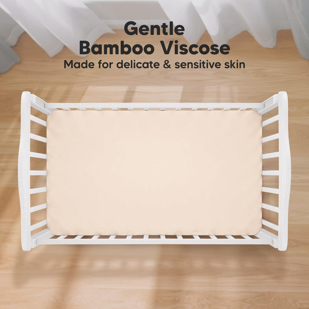 KeaBabies bamboo viscose close-up highlights soft, breathable fabric ideal for sensitive skin.