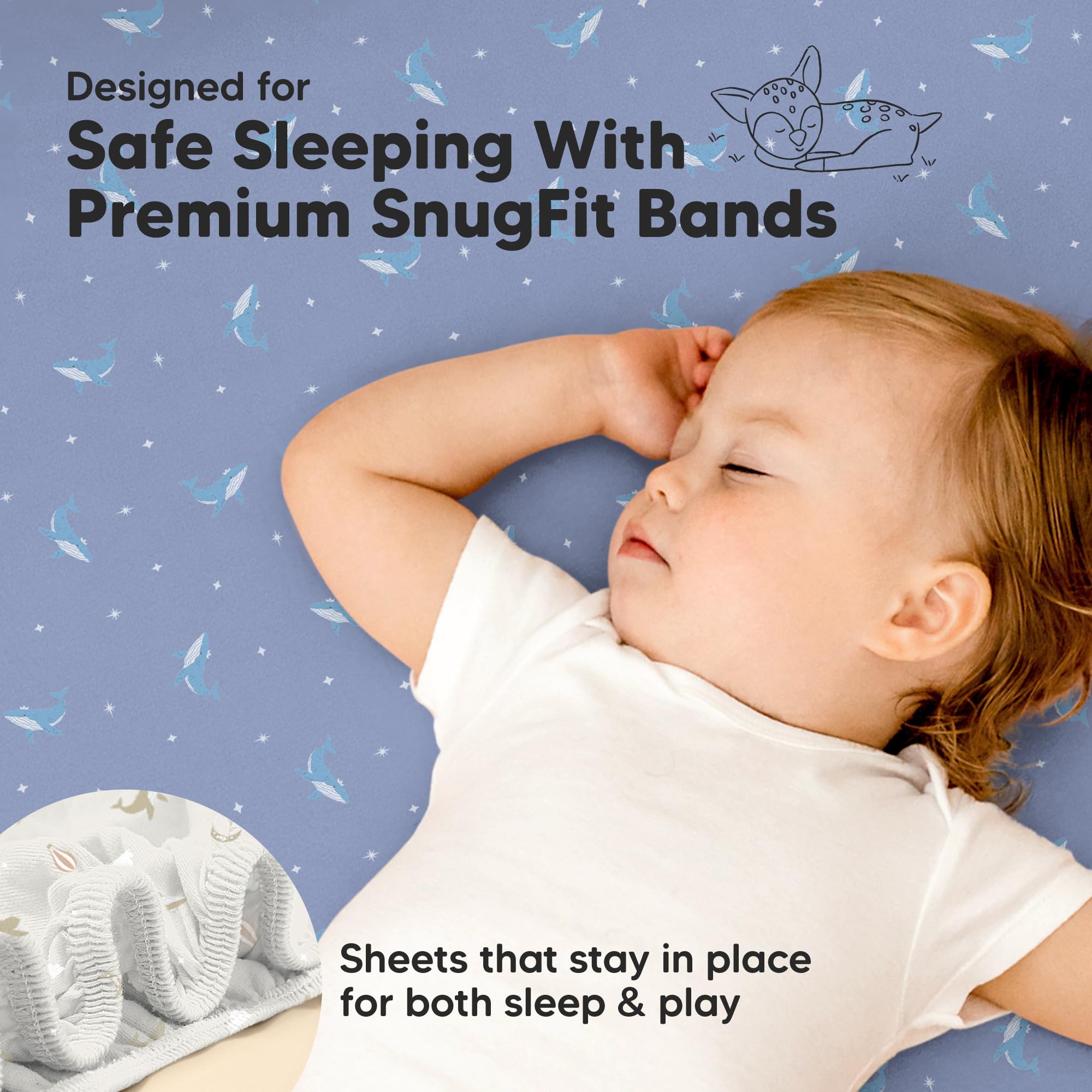 KeaBabies Bamboo viscose texture close-up shows breathable, comfortable fabric.