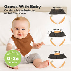 KeaBabies bandana bib absorbent dual-layer fabric boosts cleanliness during meals and drool