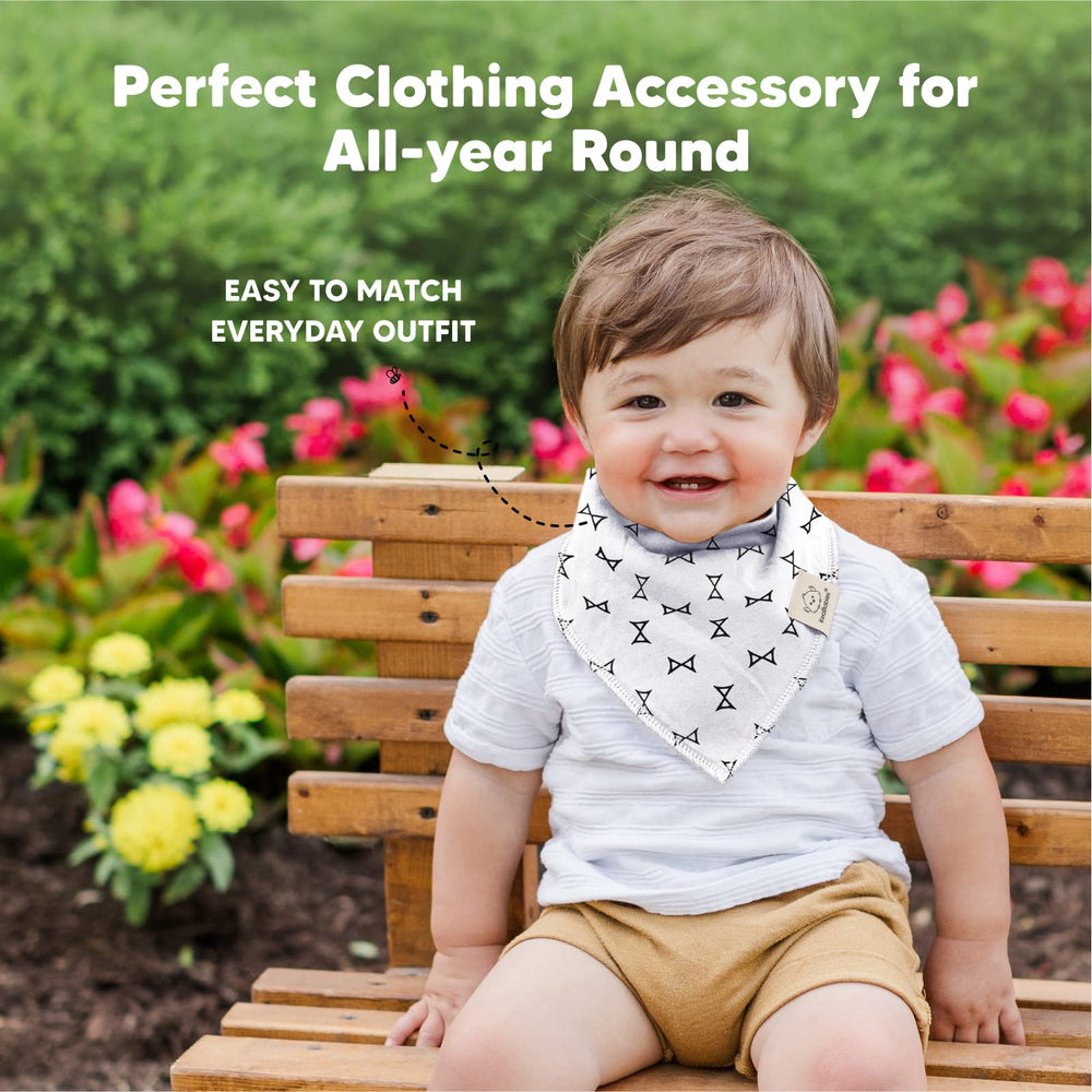 KeaBabies bandana bibs adjustable neck sizes fit newborn to 36 months