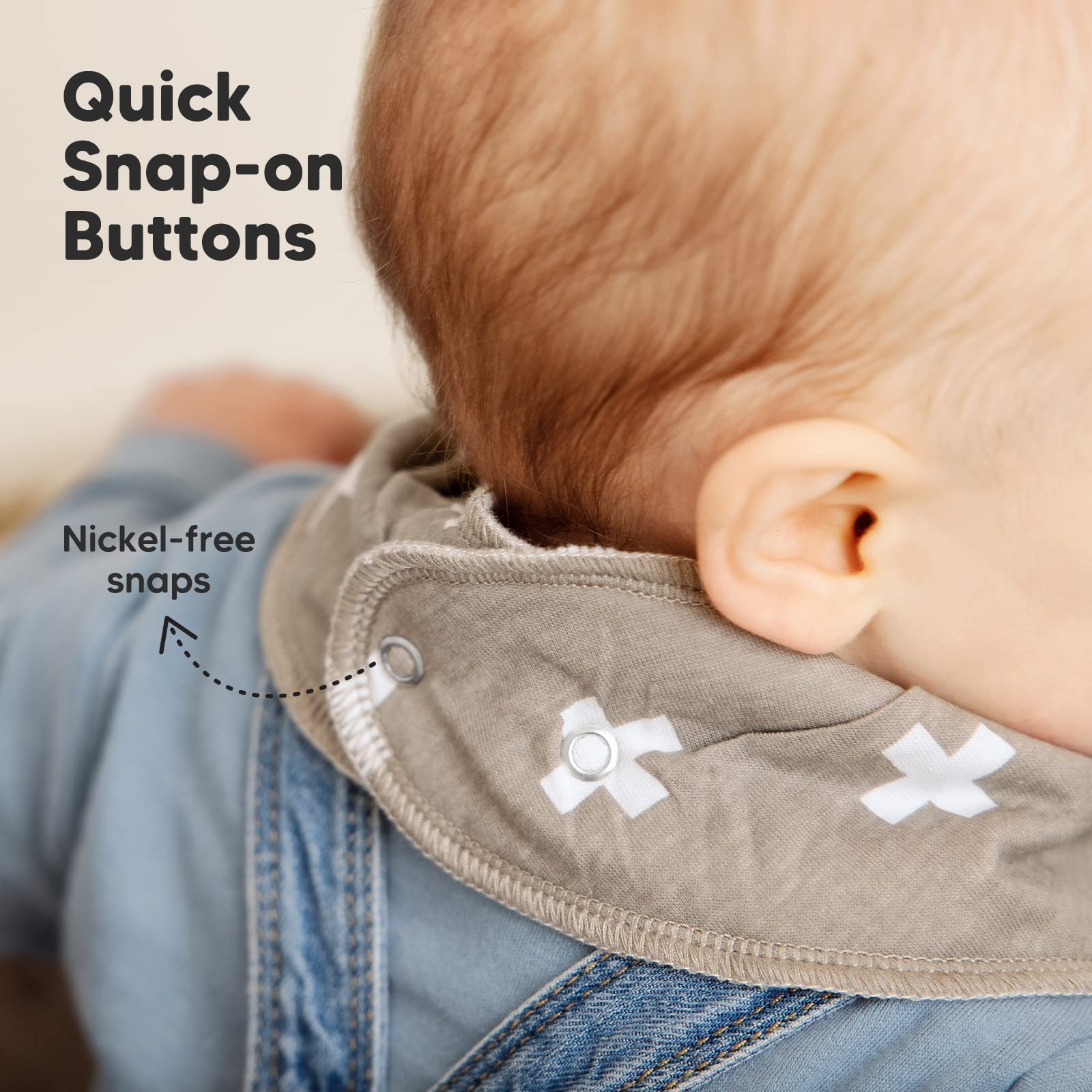 KeaBabies Grayscape bibs for daily drool and meals during busy days