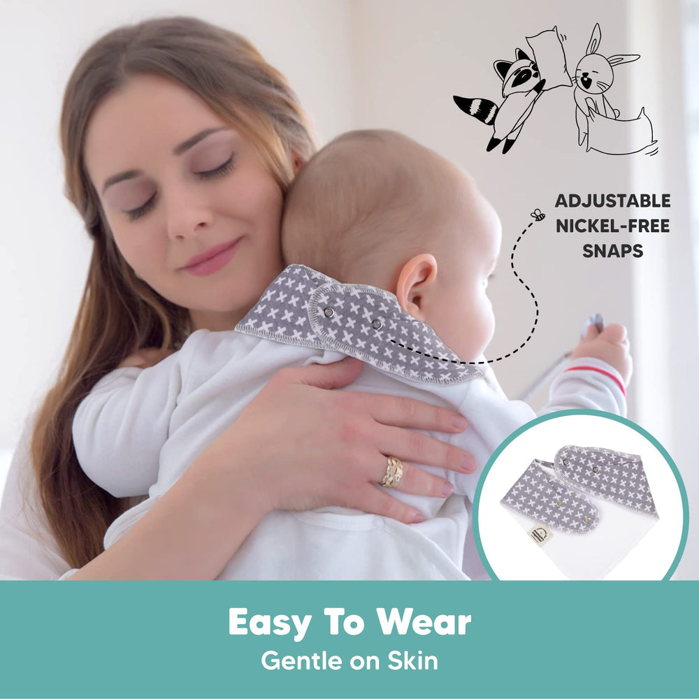 KeaBabies bandana bibs full-coverage triangle design shields skin from drool