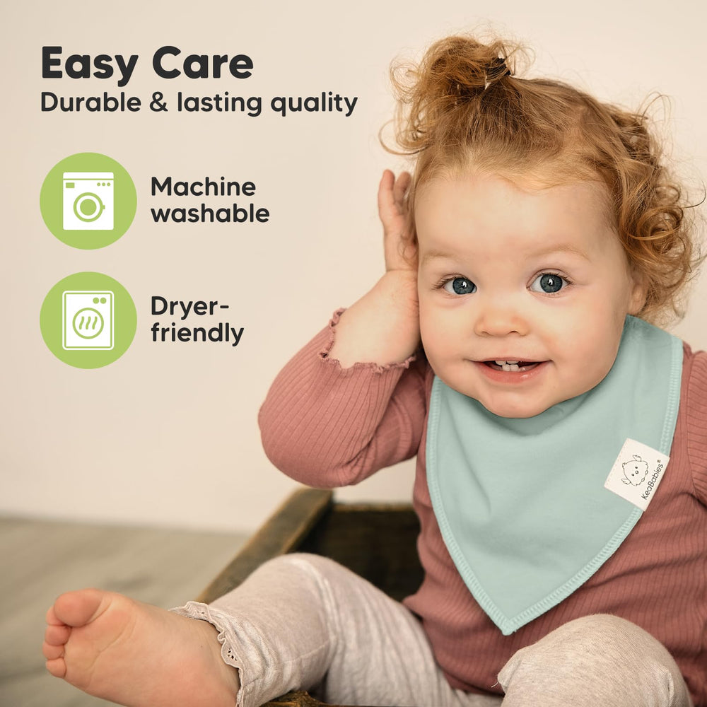 KeaBabies bandana bibs in gender-neutral palette suit any outfit.