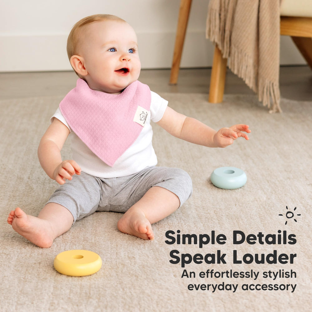 KeaBabies large coverage bib provides full chest protection during drool and meals