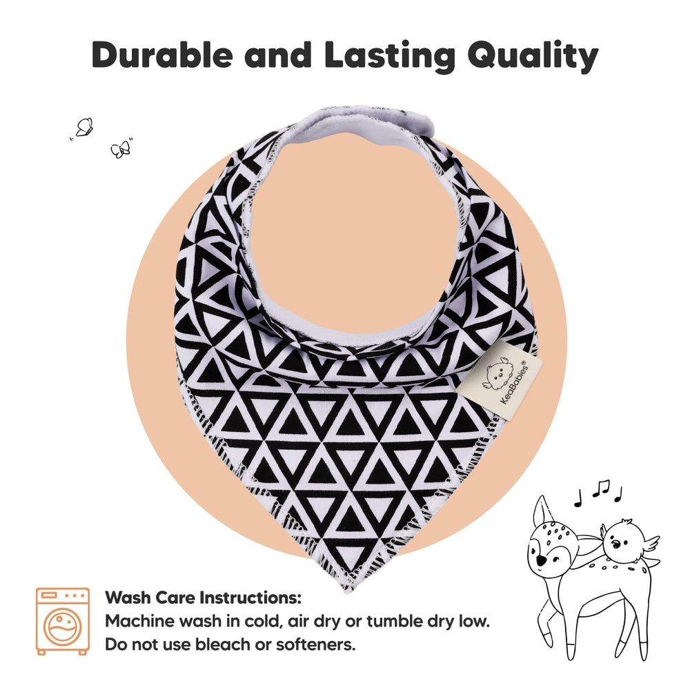 KeaBabies bandana bibs lightweight, absorbent design for all-day wear