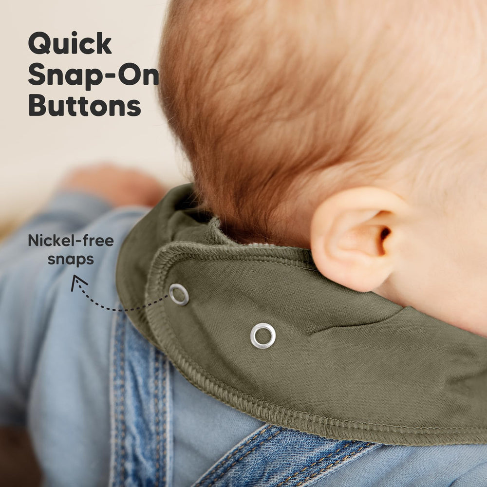KeaBabies drool bibs pair well with everyday outfits