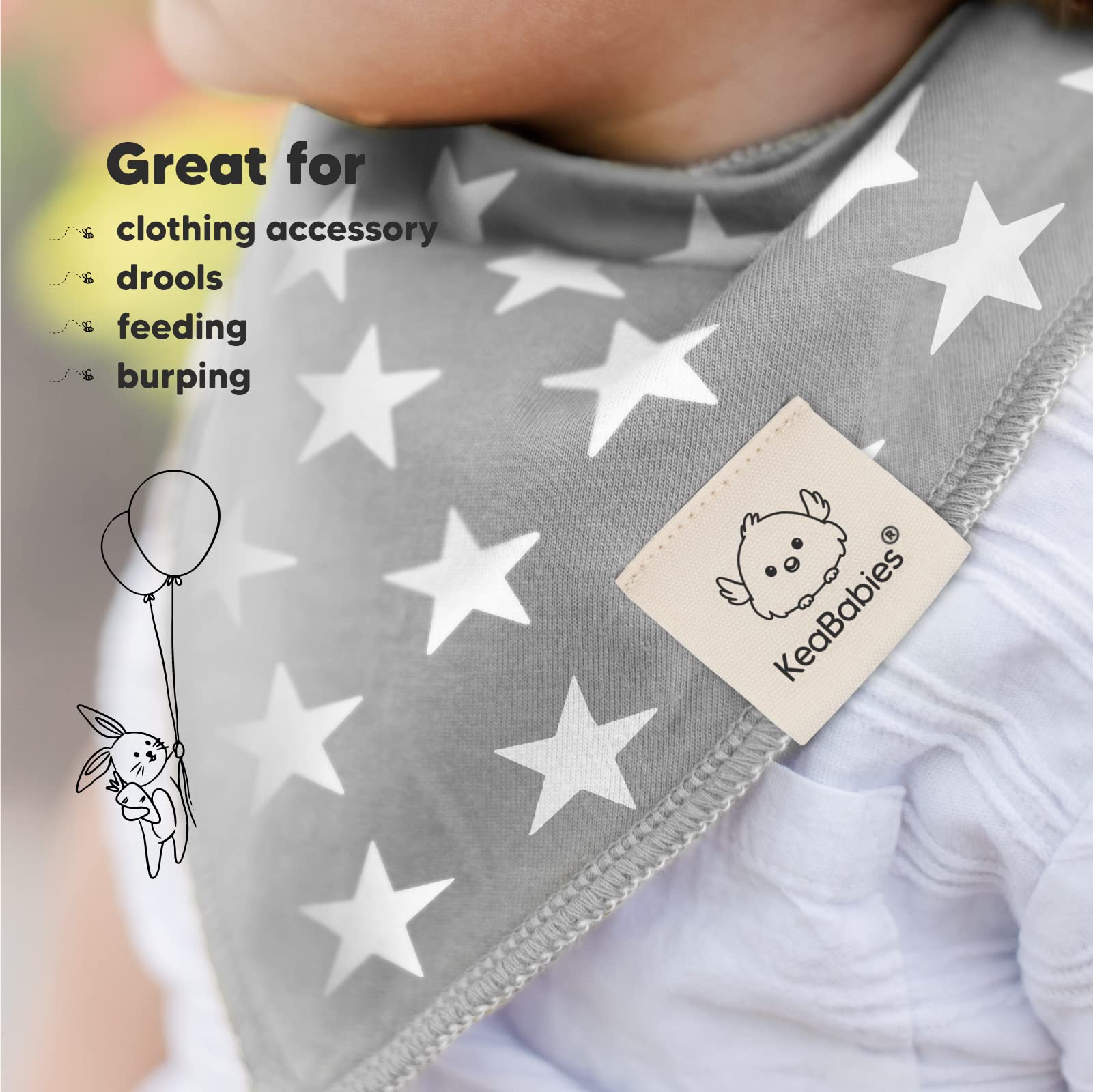 KeaBabies bandana bibs unisex colors complement any outfit