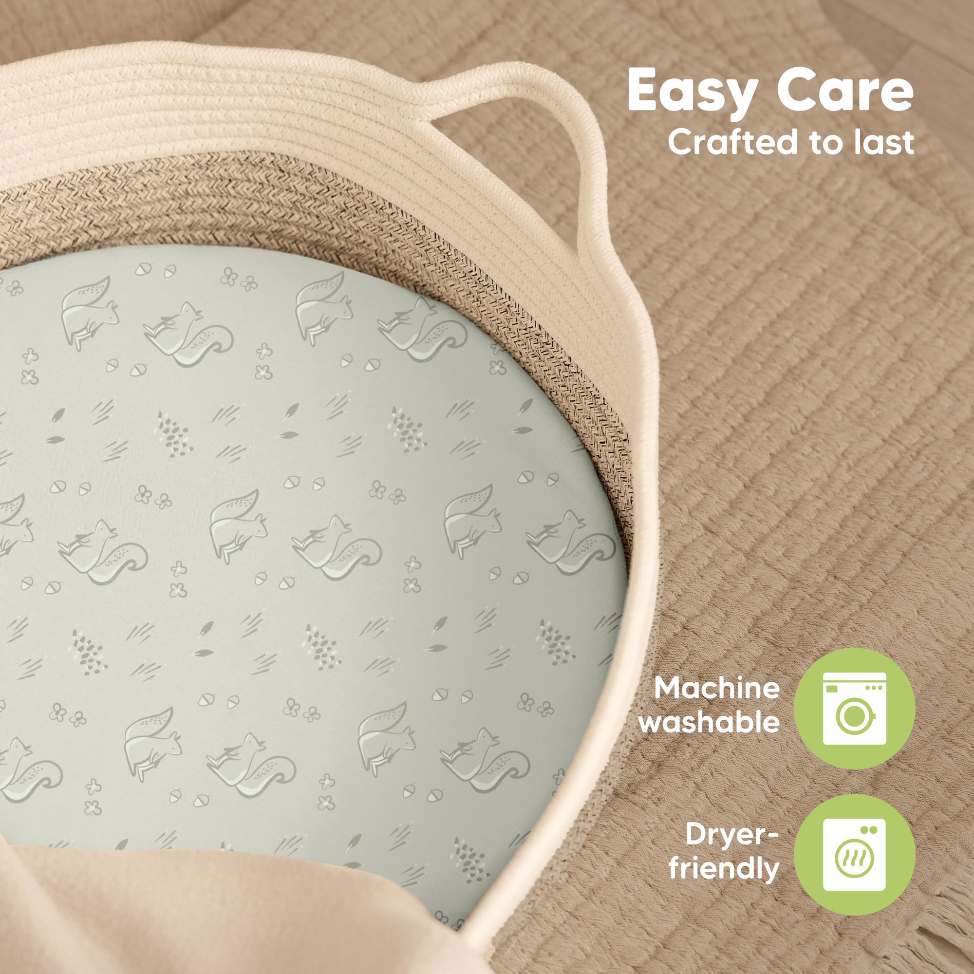 KeaBabies 33x17 sheet compatible with Baby Delight and Graco models.