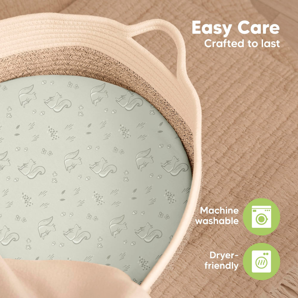KeaBabies 33x17 sheet compatible with Baby Delight and Graco models.