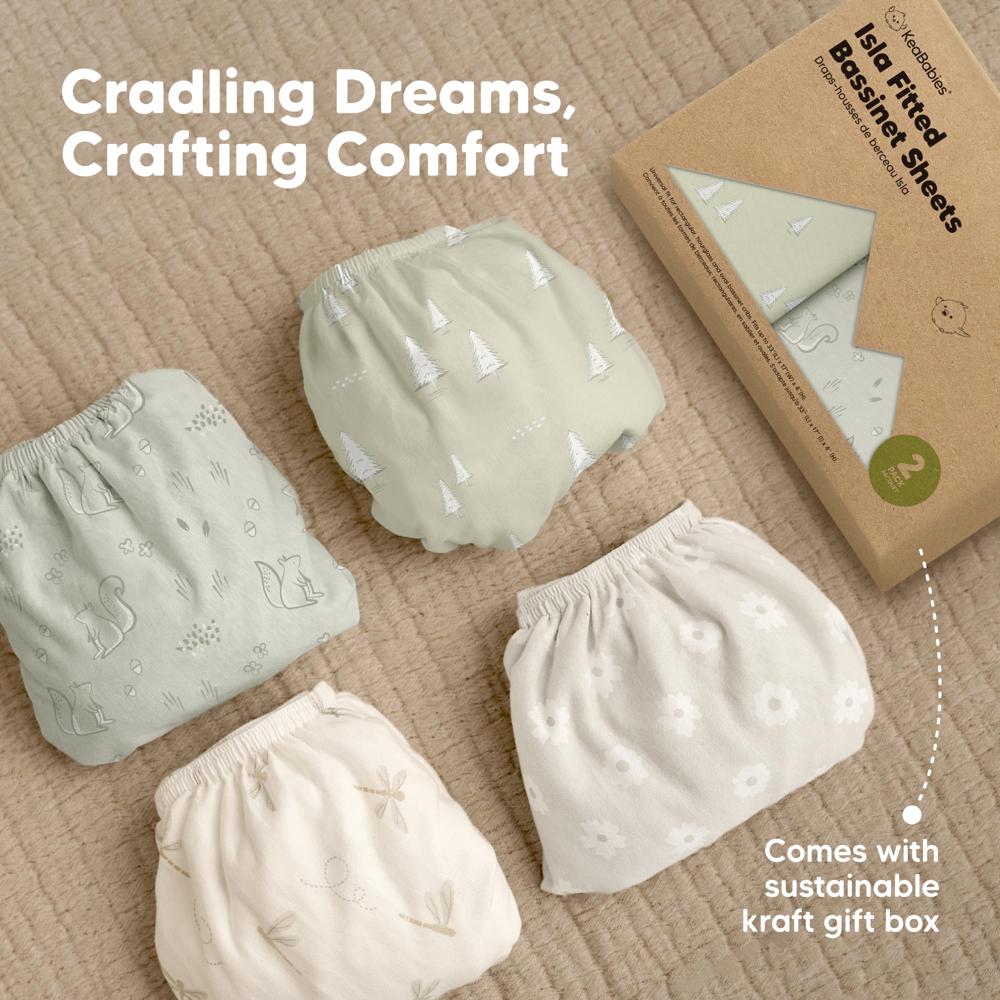 KeaBabies tight stitched elastic-band detail supports durable use.