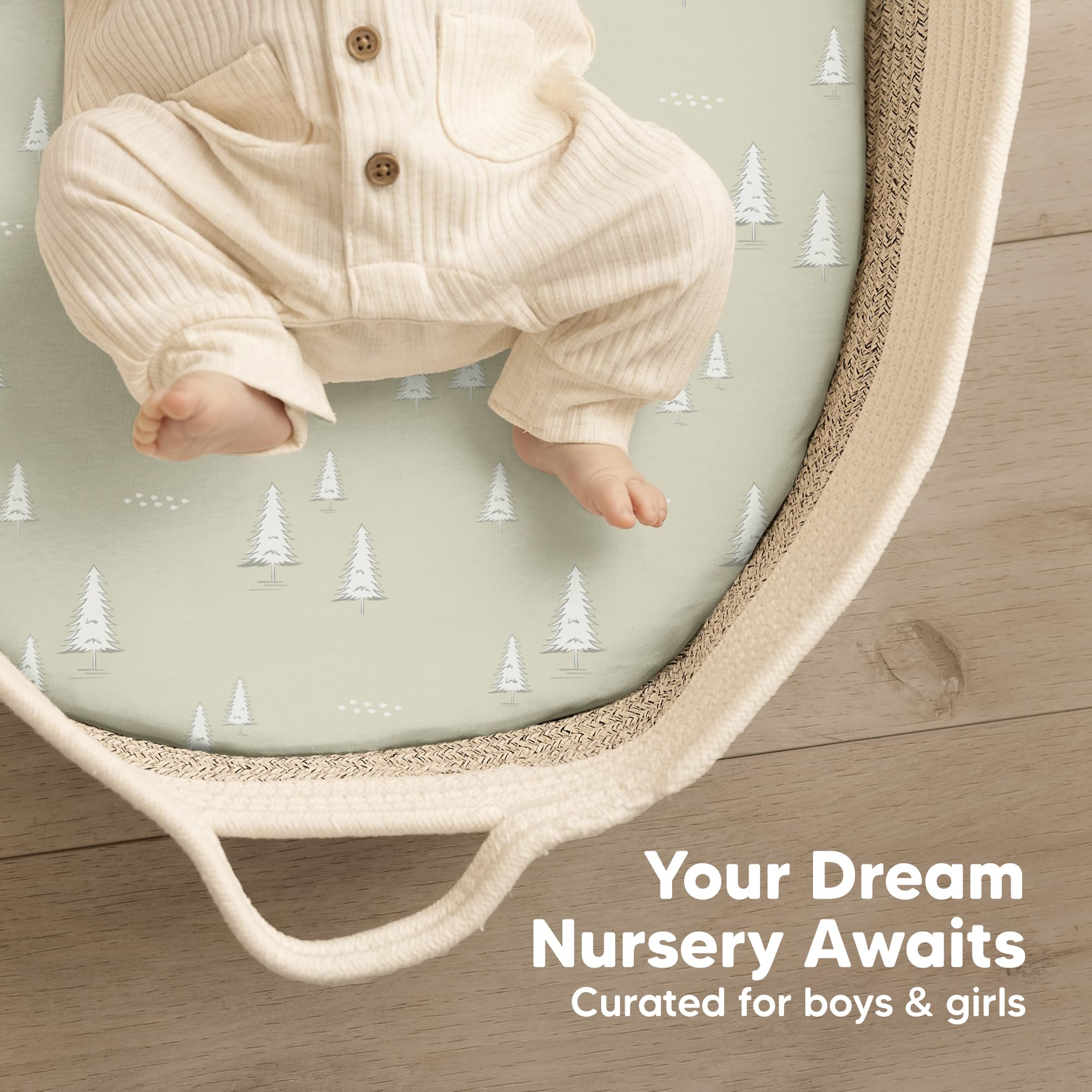 KeaBabies Pine Grove design sheet adds versatile nursery styling.