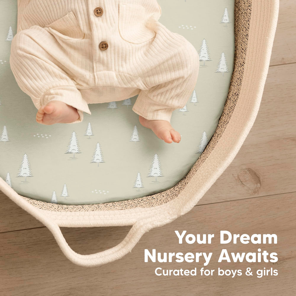 KeaBabies Pine Grove design sheet adds versatile nursery styling.