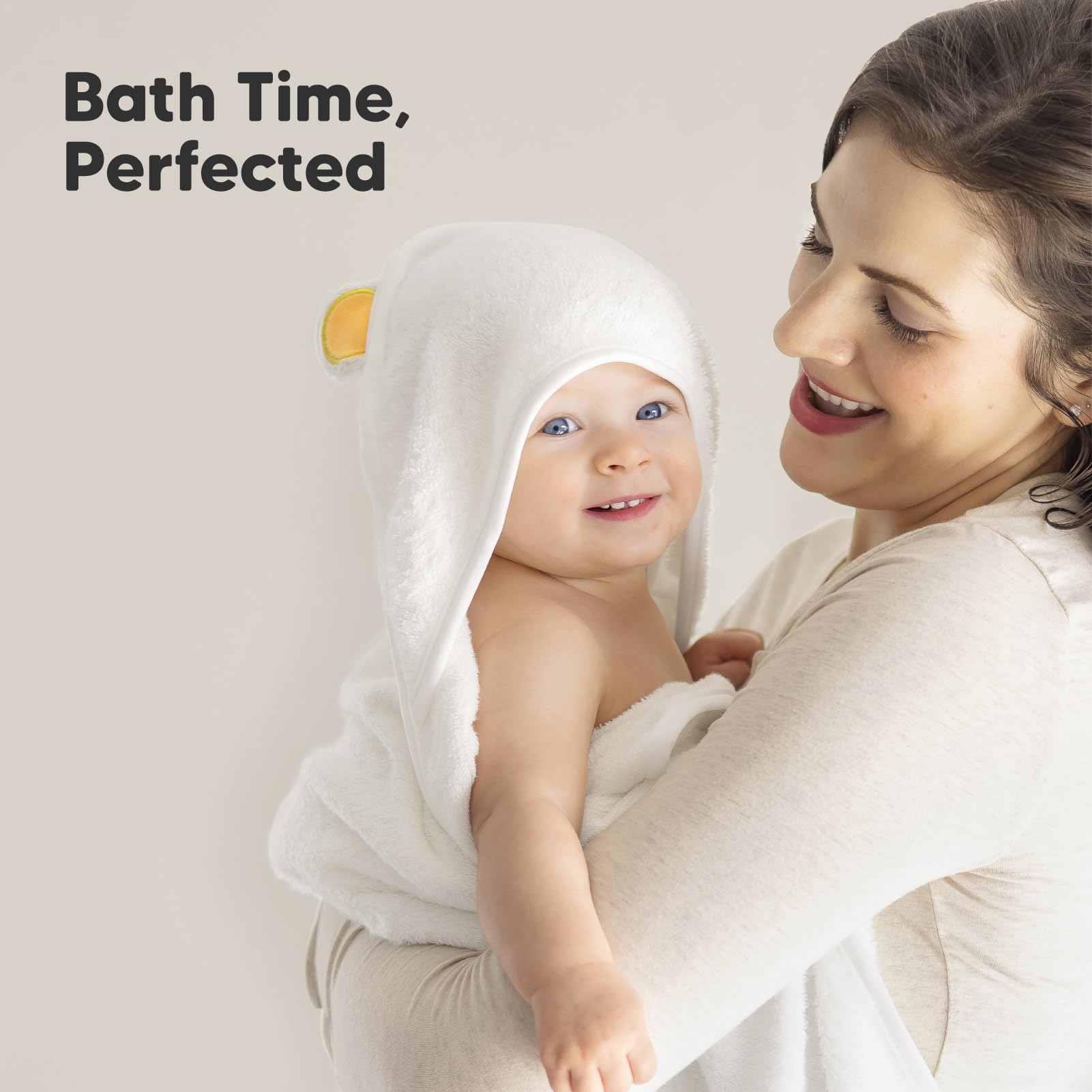 KeaBabies bear towel travel-use setup for portable bath time