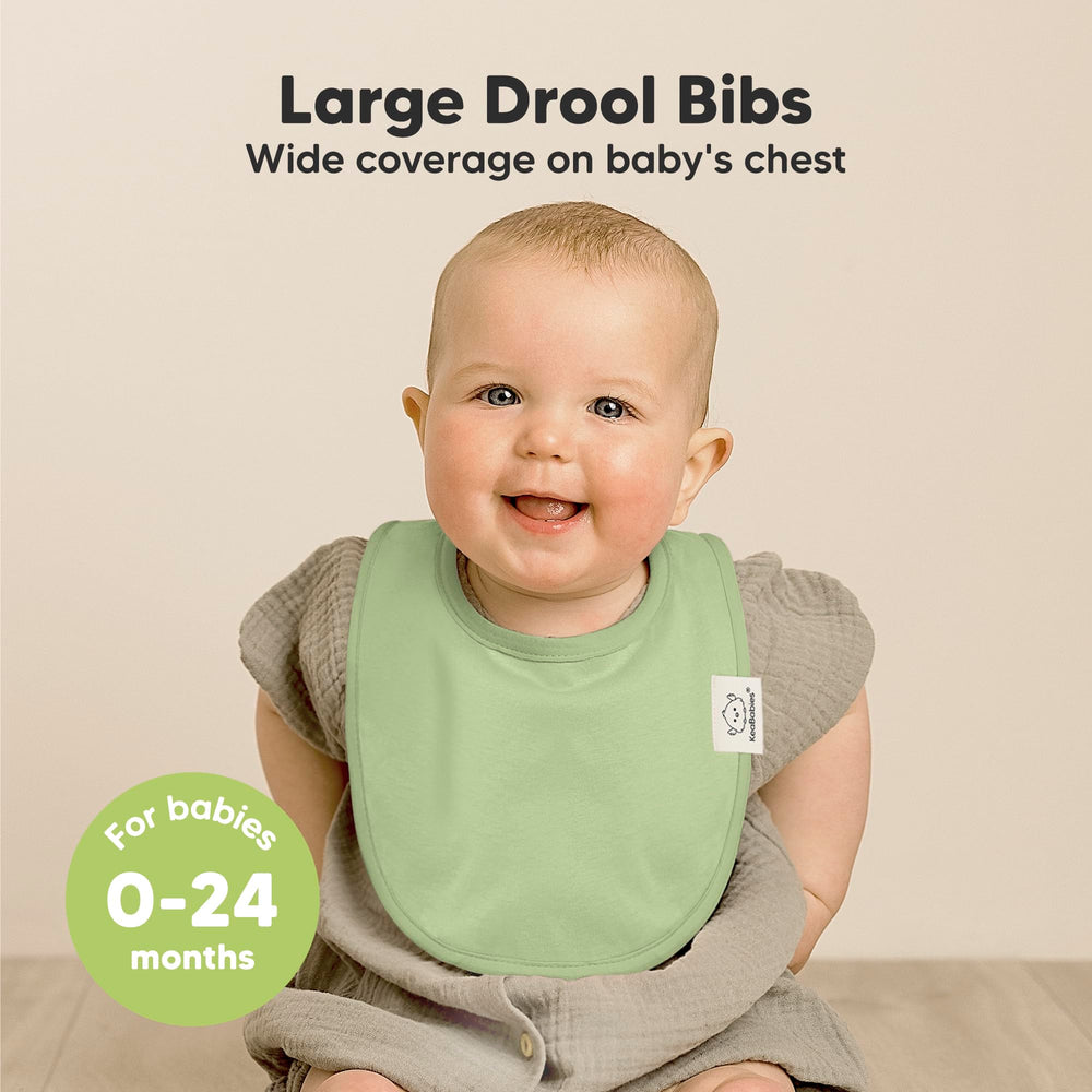 KeaBabies bib with absorbent, water-resistant layer showing dual-layer protection.