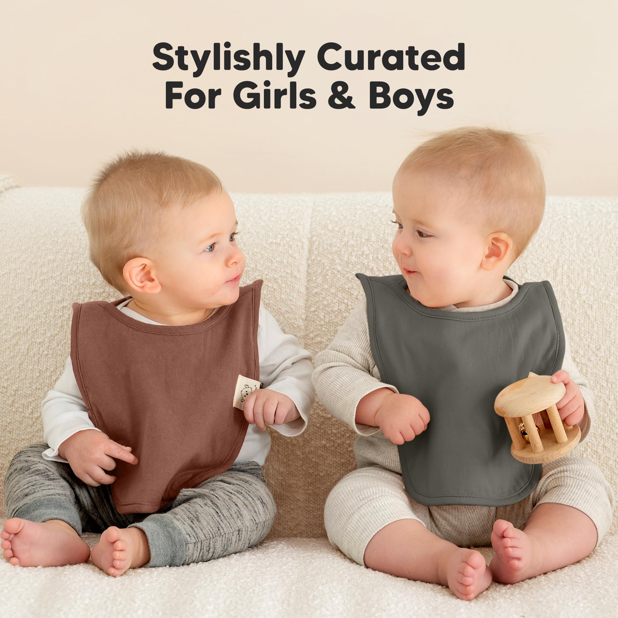 KeaBabies bib color variations showcased for versatile baby outfits.