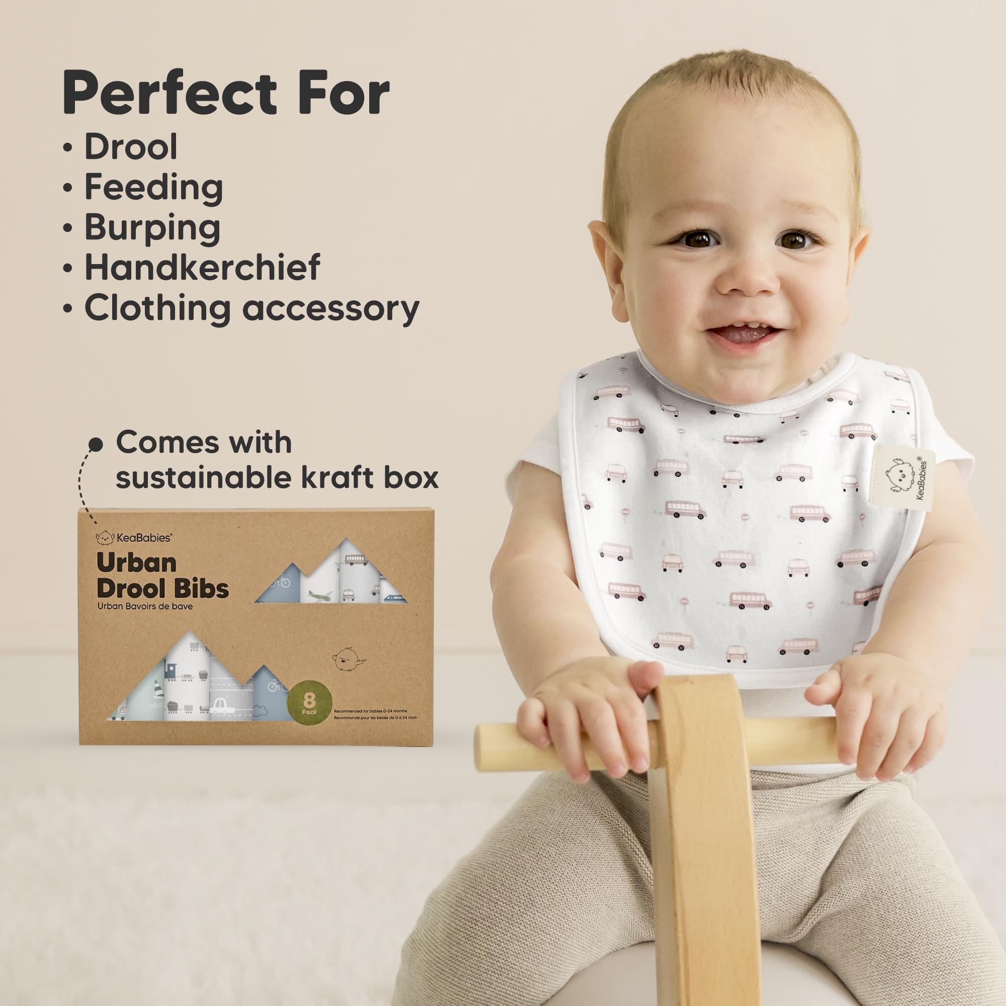 KeaBabies gift-ready box highlights thoughtful present for new moms and dads.