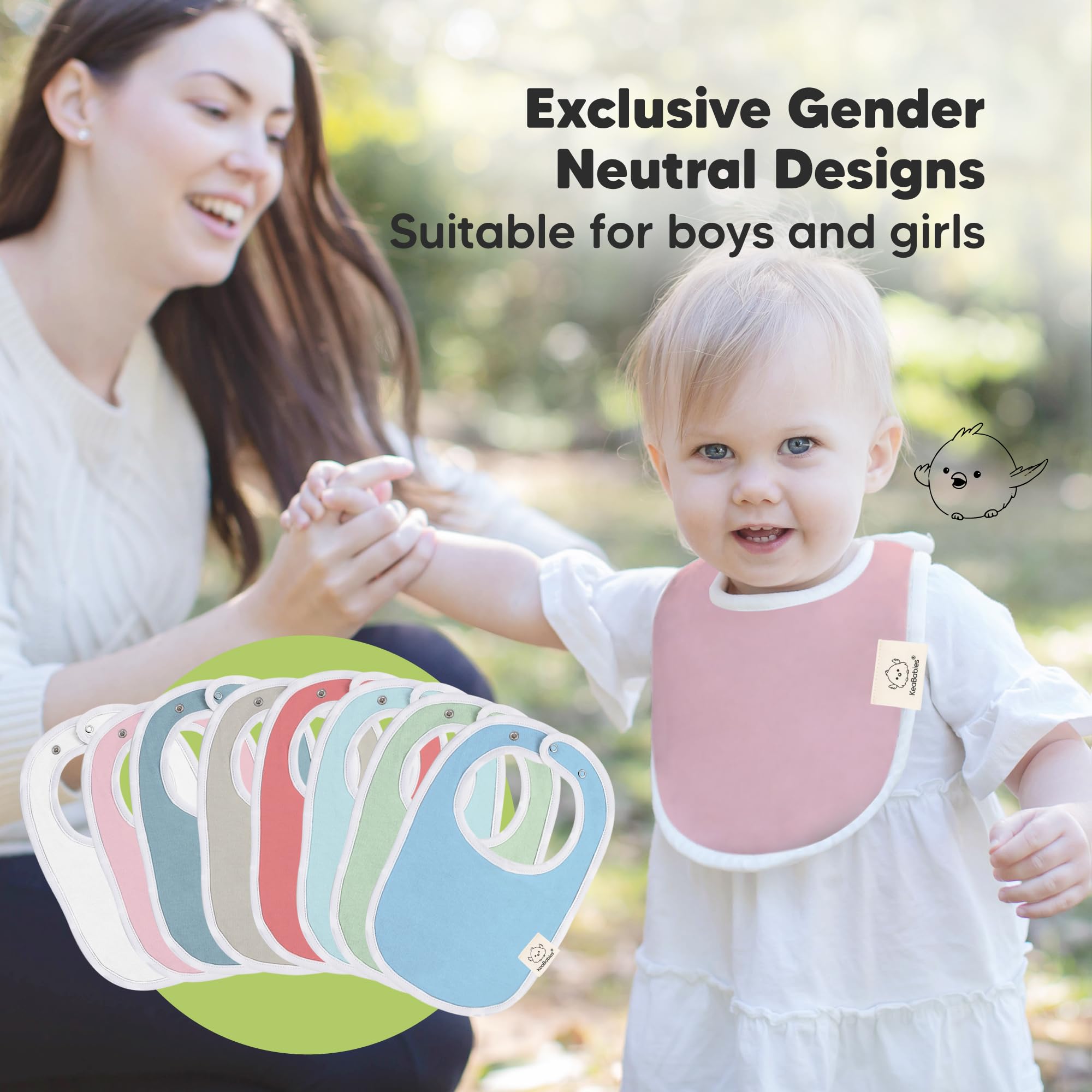 KeaBabies gift box-ready bibs ideal for baby showers and registry gifts.