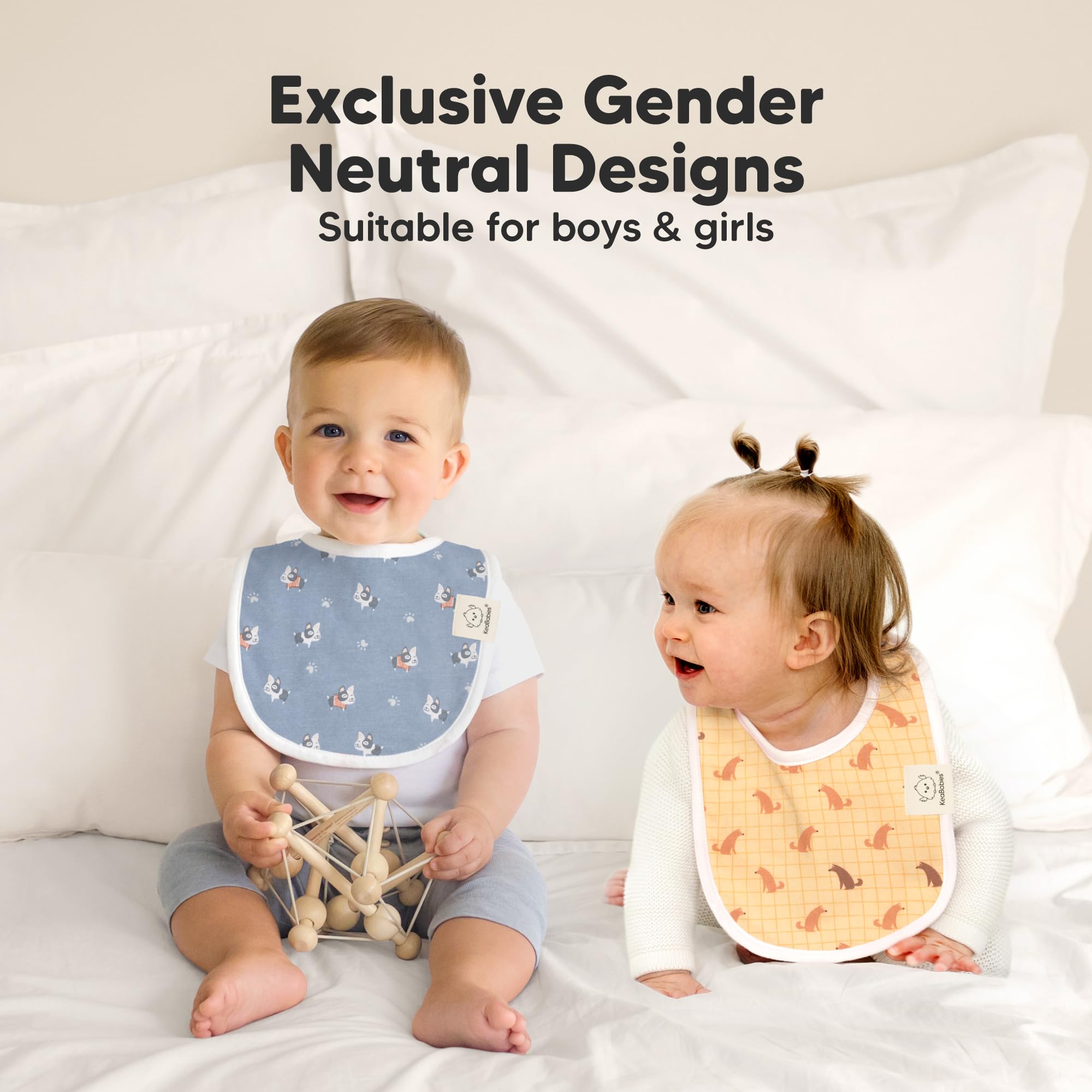 KeaBabies bibs suitable for newborn to toddler ages 0-24 months