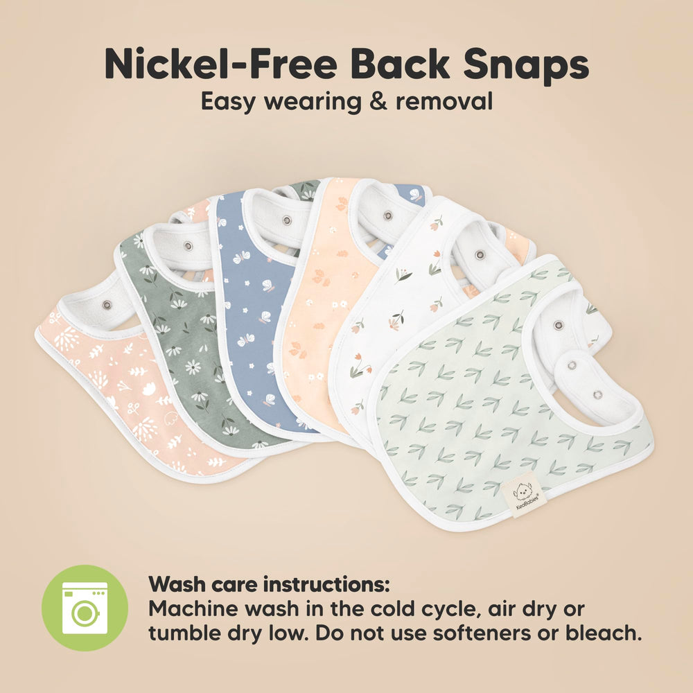 KeaBabies bibs on the go doubles as a handy handkerchief for quick cleanups.