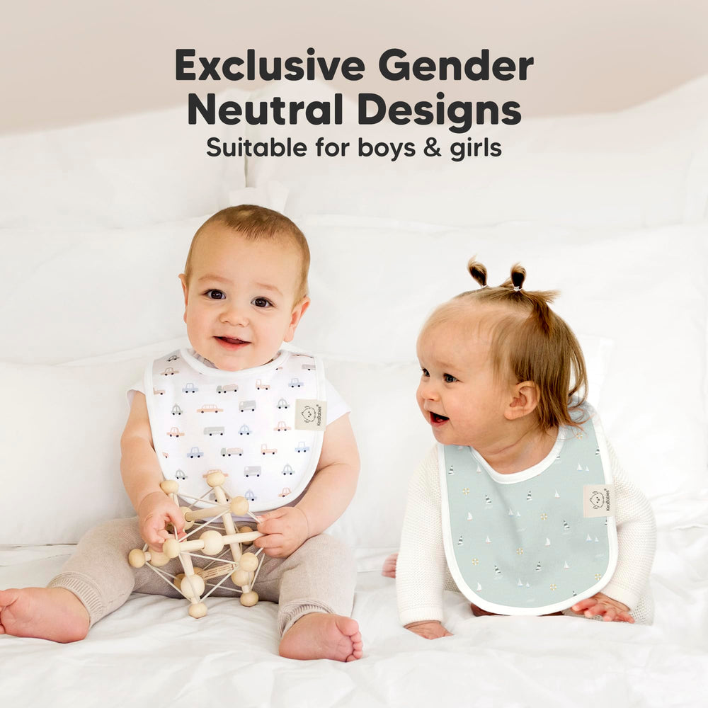 KeaBabies unisex bibs fit newborn to 24 months for growing babies.