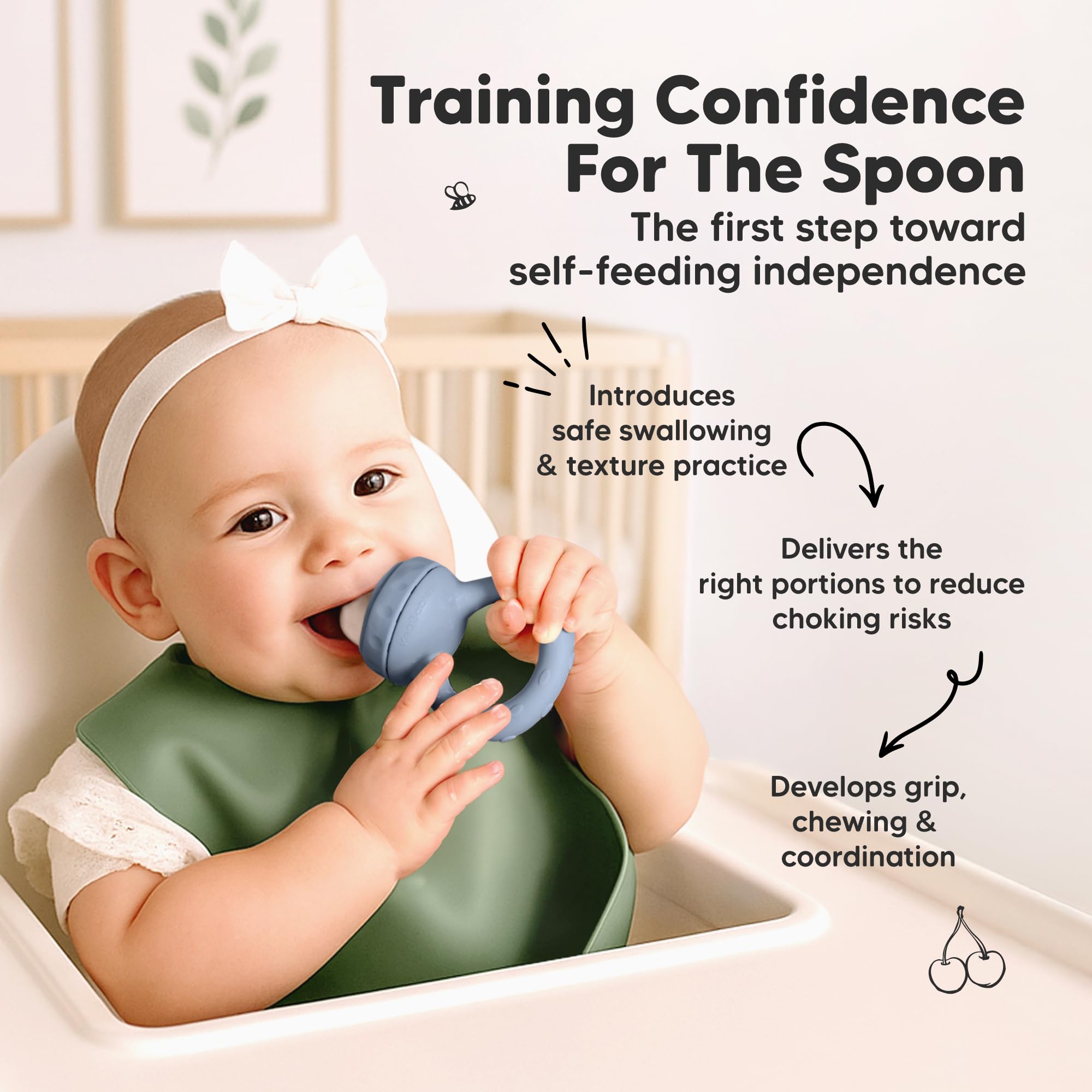 KeaBabies BPA-free silicone teat gentle on gums