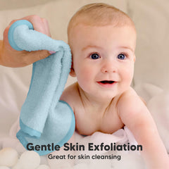 KeaBabies bamboo washcloths are gentle on sensitive skin during newborn baths.