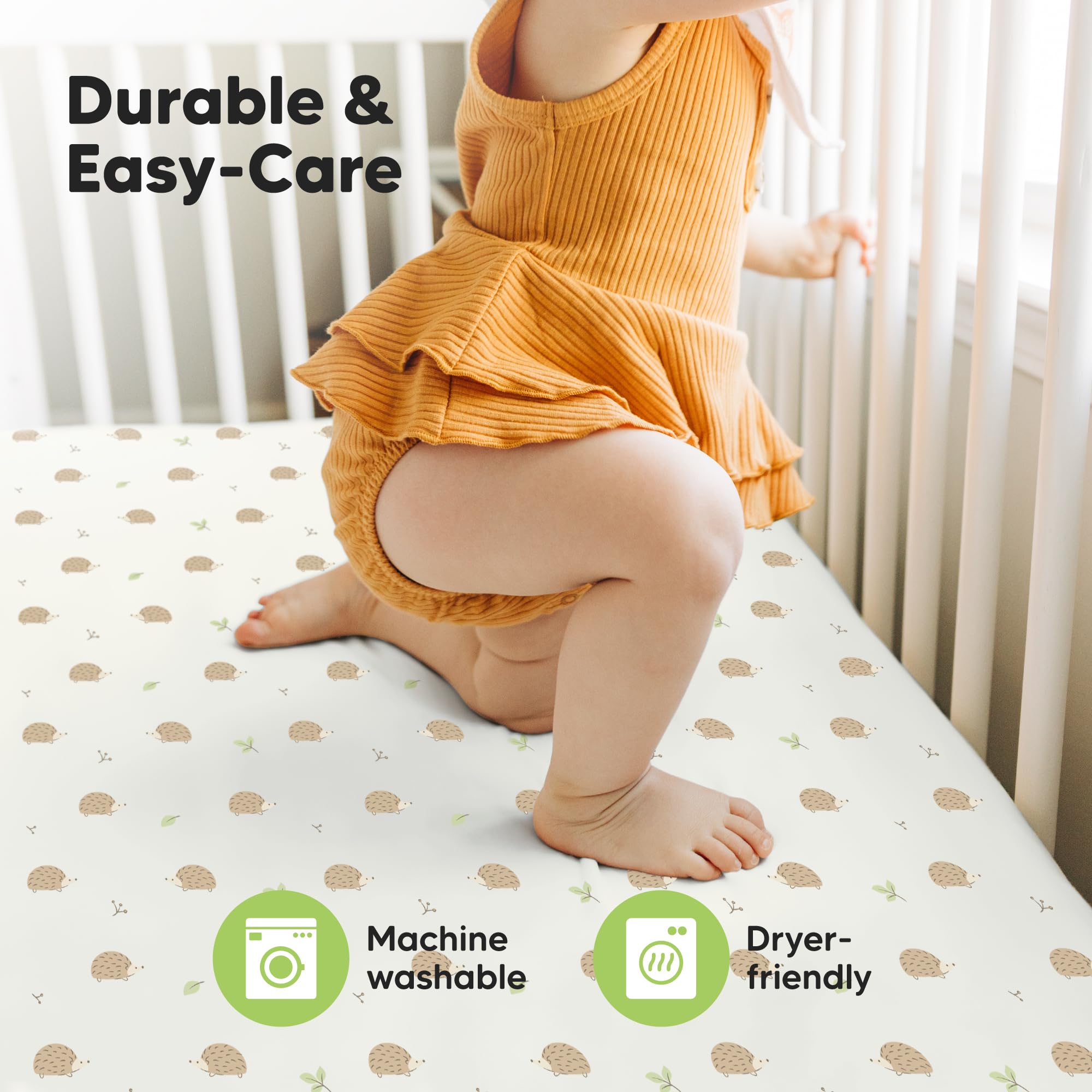 KeaBabies breathable bamboo fibers keep baby cool during sleep