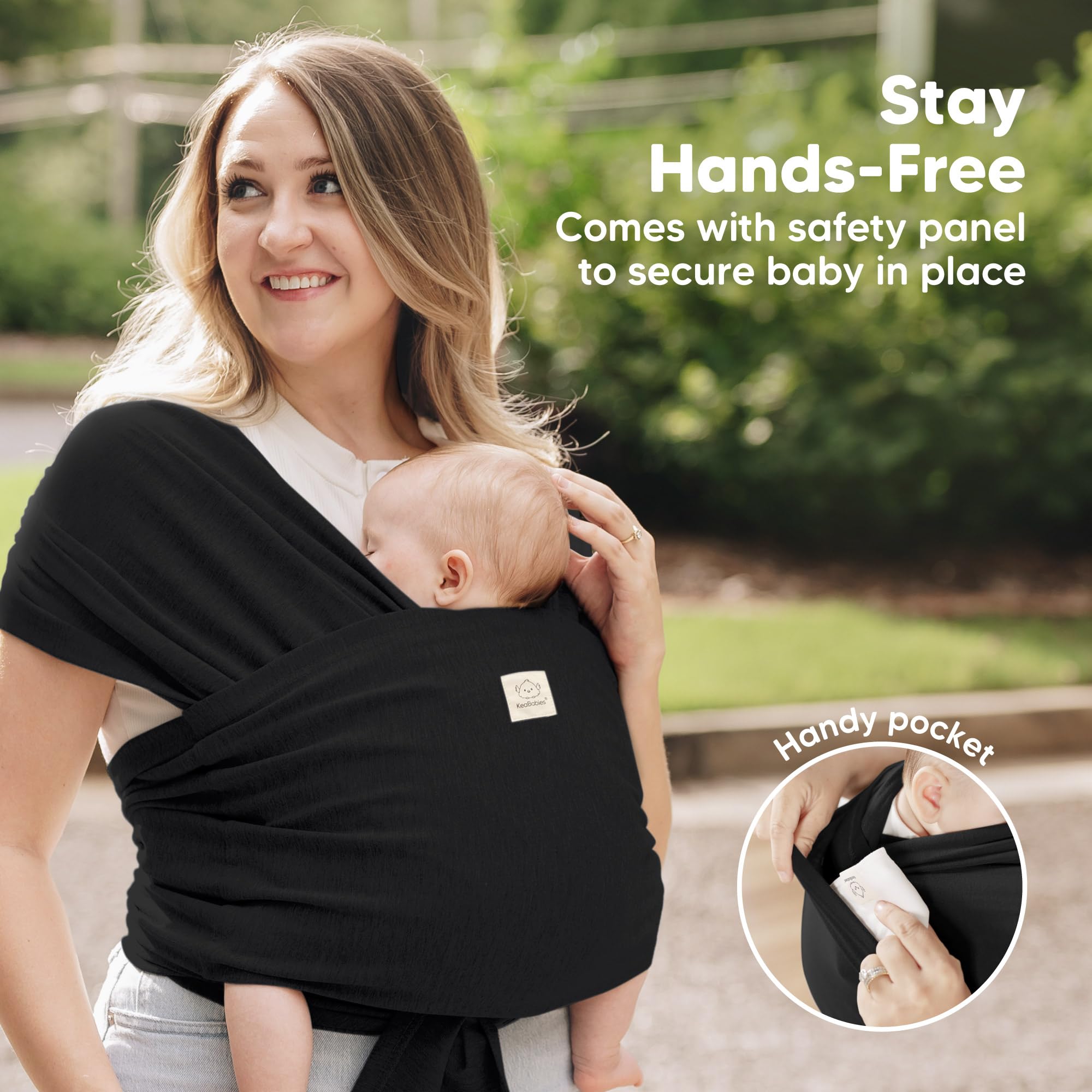 KeaBabies breathable fabric weave keeps baby cool during strolls.