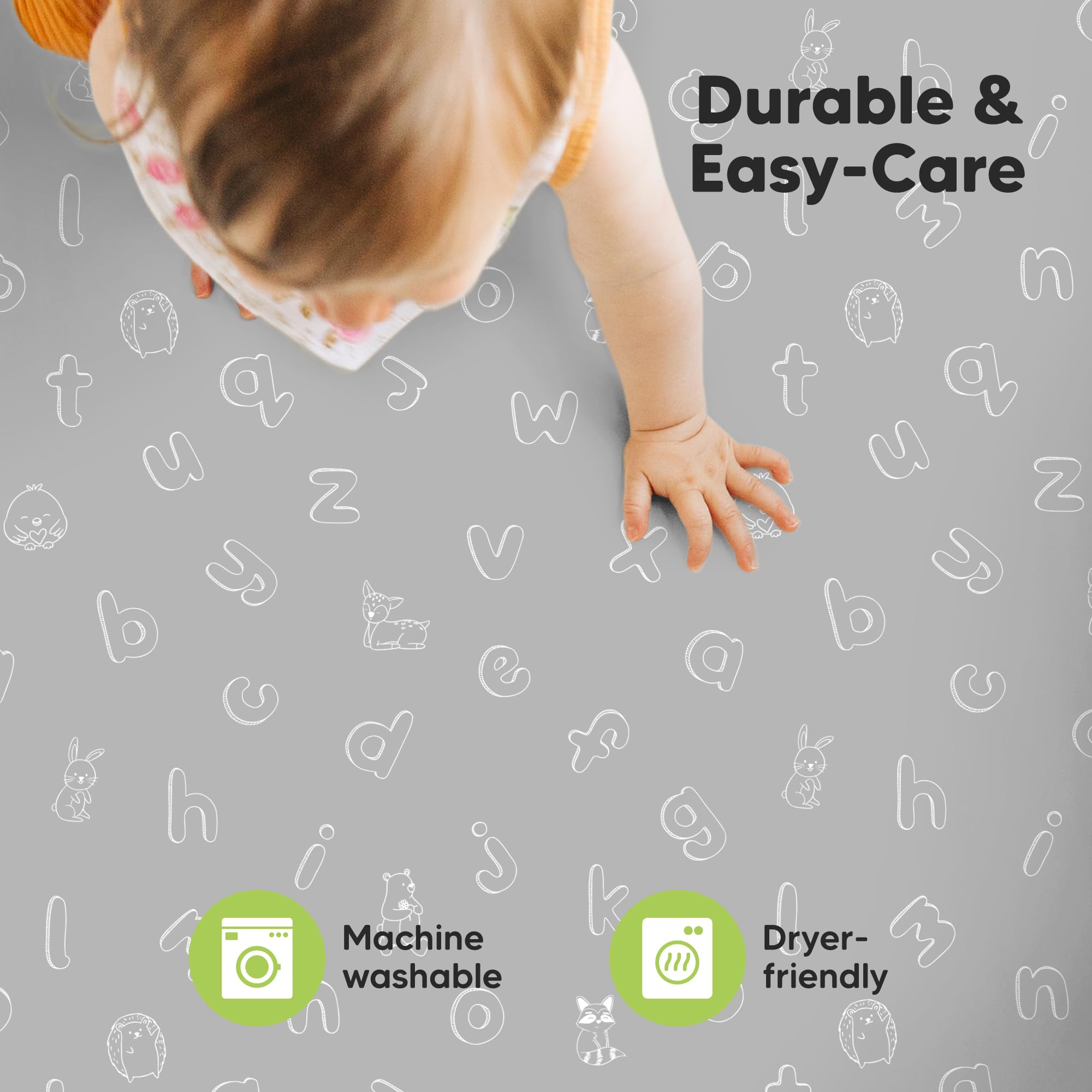 KeaBabies breathable material supports comfortable sleep on soft bedding.