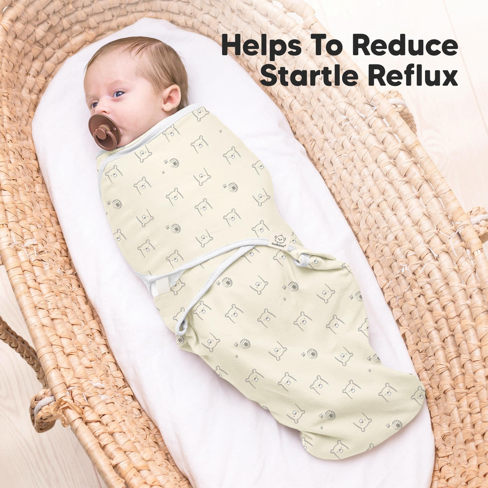 KeaBabies Bumble Bear swaddle durable FabTech 2-way knit stands up to washing