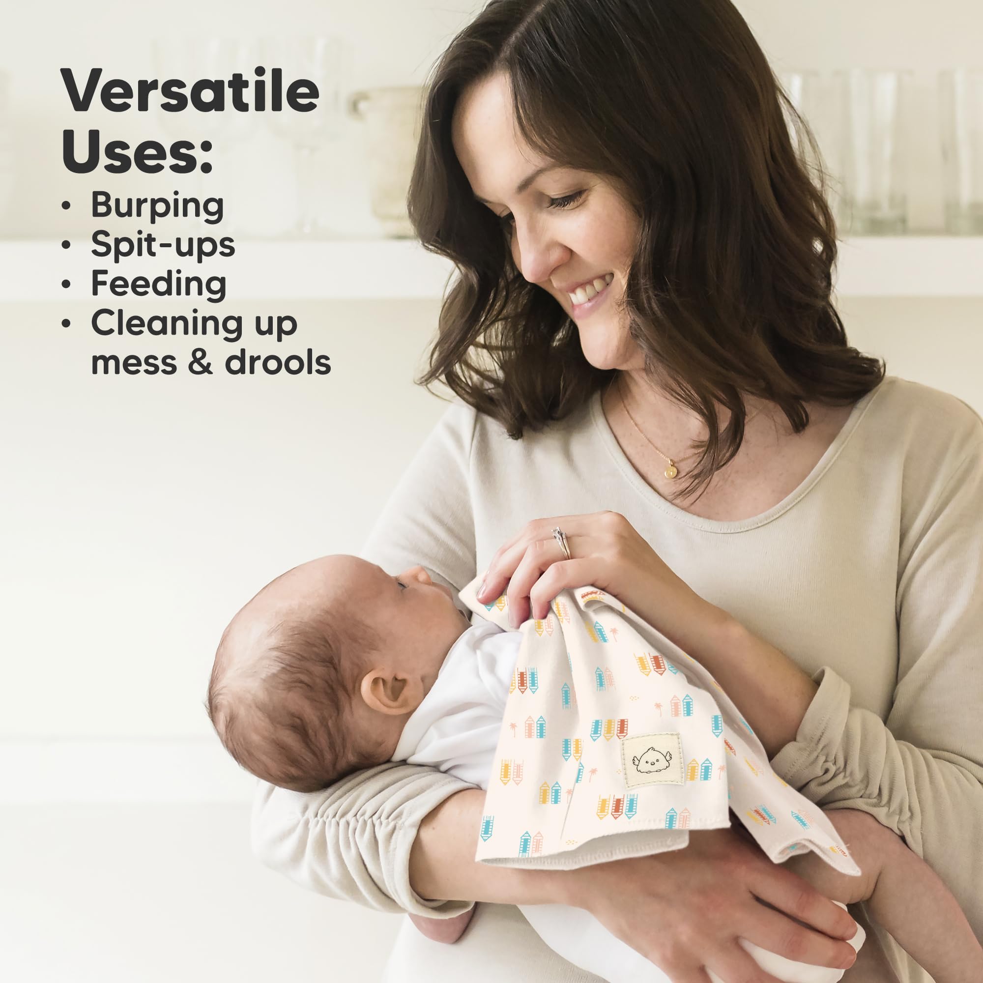 KeaBabies burp cloths countryside-design captures gender-neutral style.