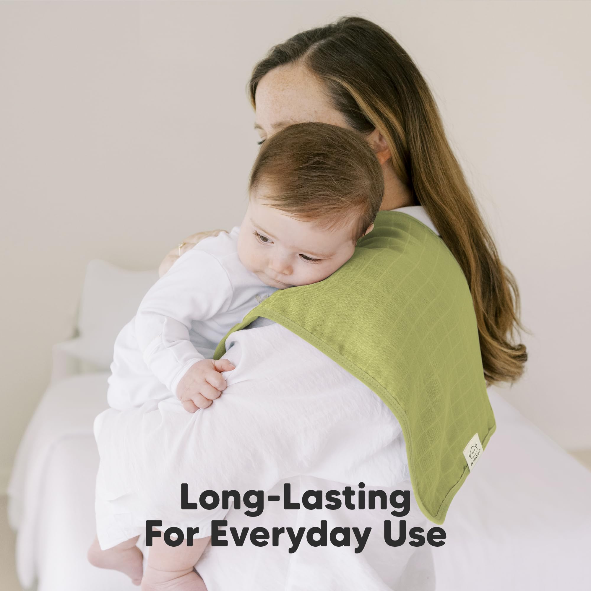 KeaBabies burp cloth machine washable and dryer-friendly.