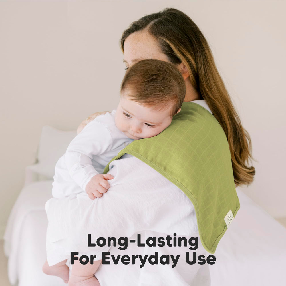 KeaBabies burp cloth machine washable and dryer-friendly.