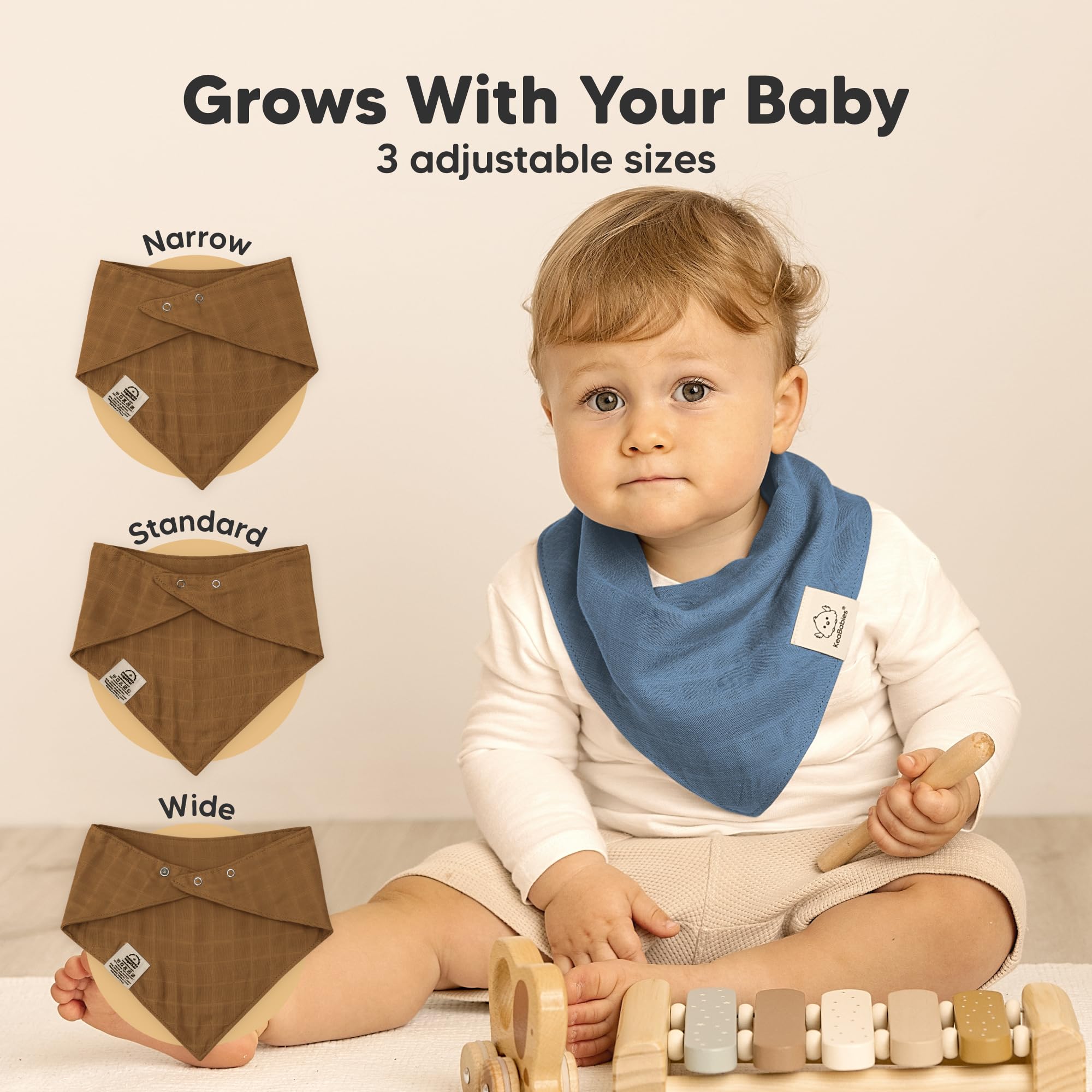 KeaBabies bibs doubling as burp cloths for versatile use